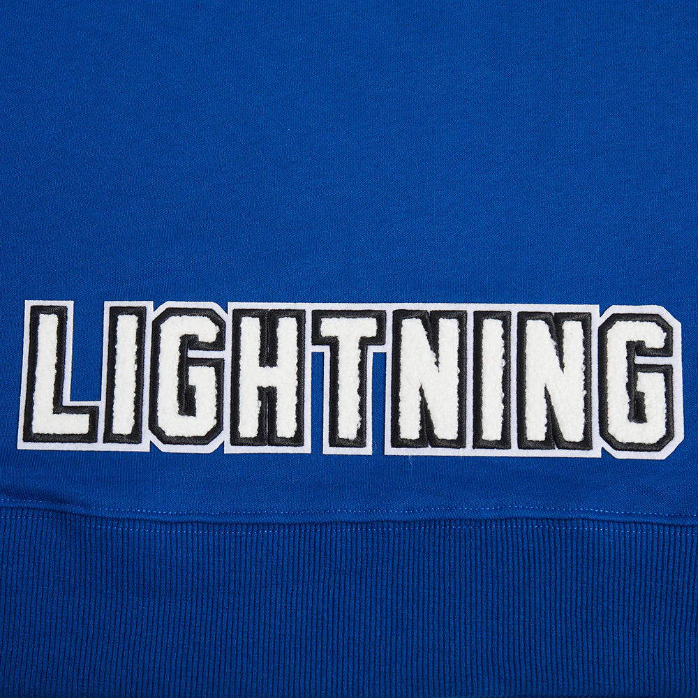 NHL TAMPA BAY LIGHTNING CLASSIC WOMEN'S FLC CROPPED PO HOODIE (DODGER BLUE) - Image 5