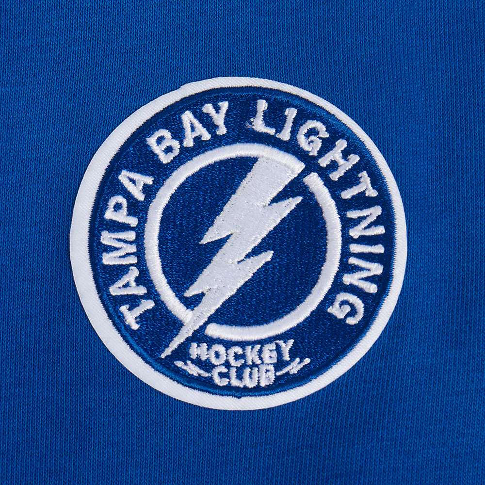 NHL TAMPA BAY LIGHTNING CLASSIC WOMEN'S FLC CROPPED PO HOODIE (DODGER BLUE) - Image 6