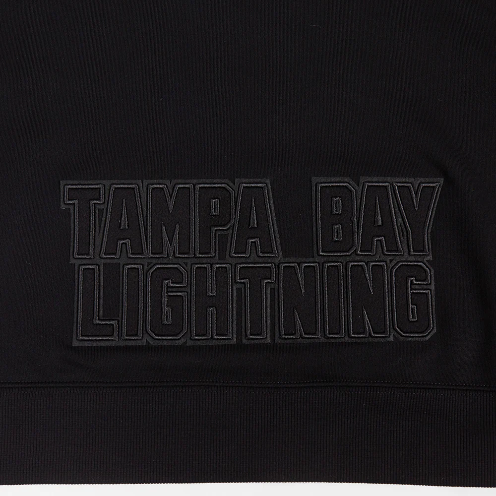 NHL TAMPA BAY LIGHTNING NEUTRAL WOMEN'S CROPPED PULLOVER HOODIE (BLACK) - Image 6