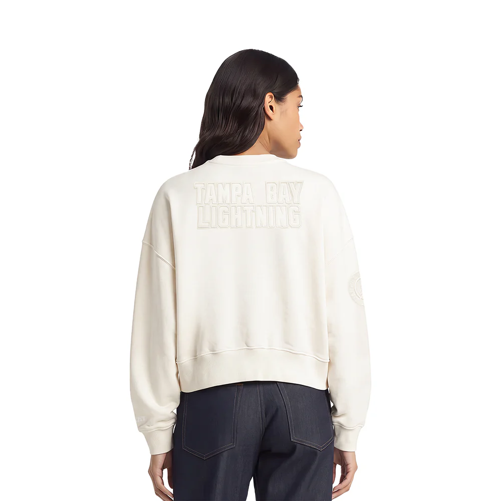 NHL TAMPA BAY LIGHTNING NEUTRAL WOMEN'S CREWNECK (EGGSHELL) - Image 2