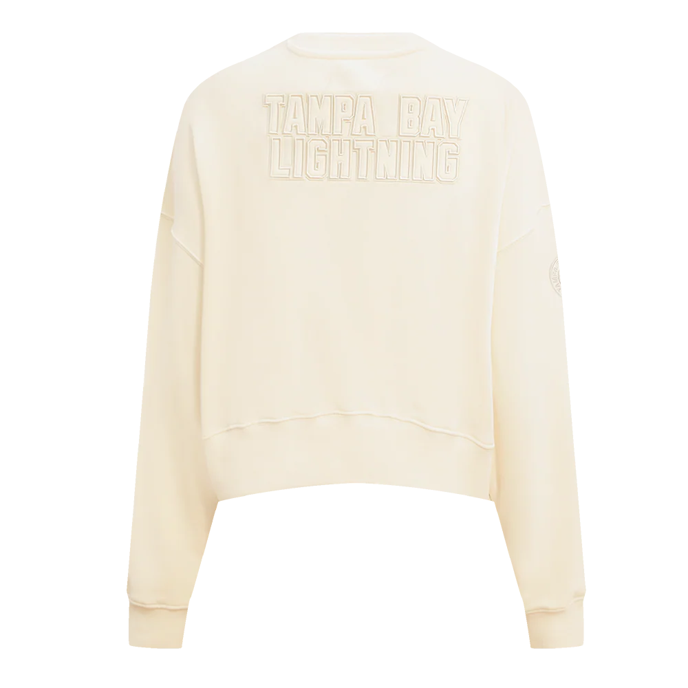 NHL TAMPA BAY LIGHTNING NEUTRAL WOMEN'S CREWNECK (EGGSHELL) - Image 6