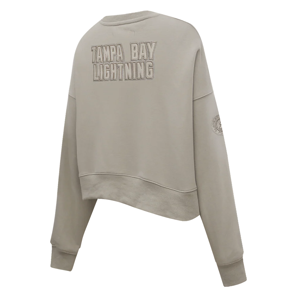 NHL TAMPA BAY LIGHTNING NEUTRAL WOMEN'S CREWNECK (TAUPE) - Image 4