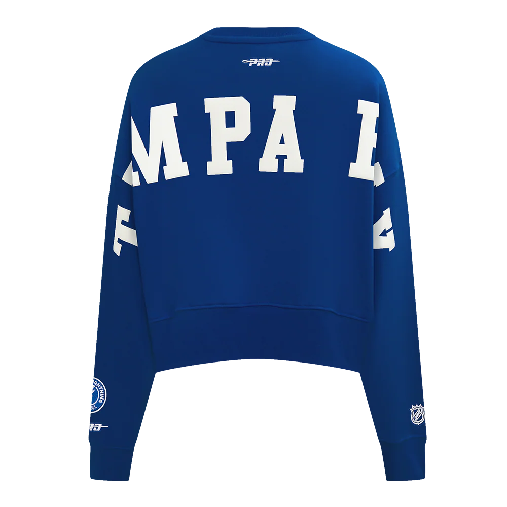 NHL TAMPA BAY LIGHTNING WINGSPAN WOMEN'S FLC CREWNECK (DODGER BLUE) - Image 8