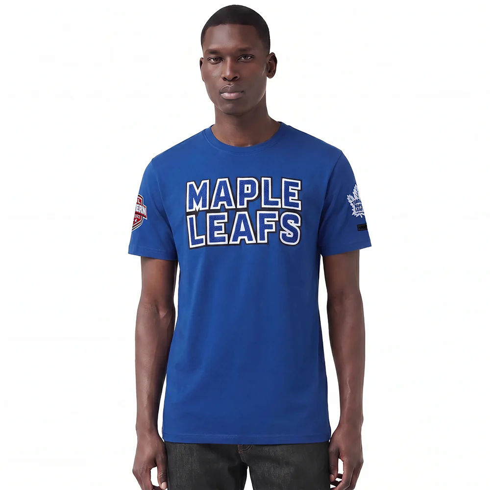 NHL TORONTO MAPLE LEAFS CLASSIC CHENILLE SINGLE JERSEY TEE (DODGER BLUE)