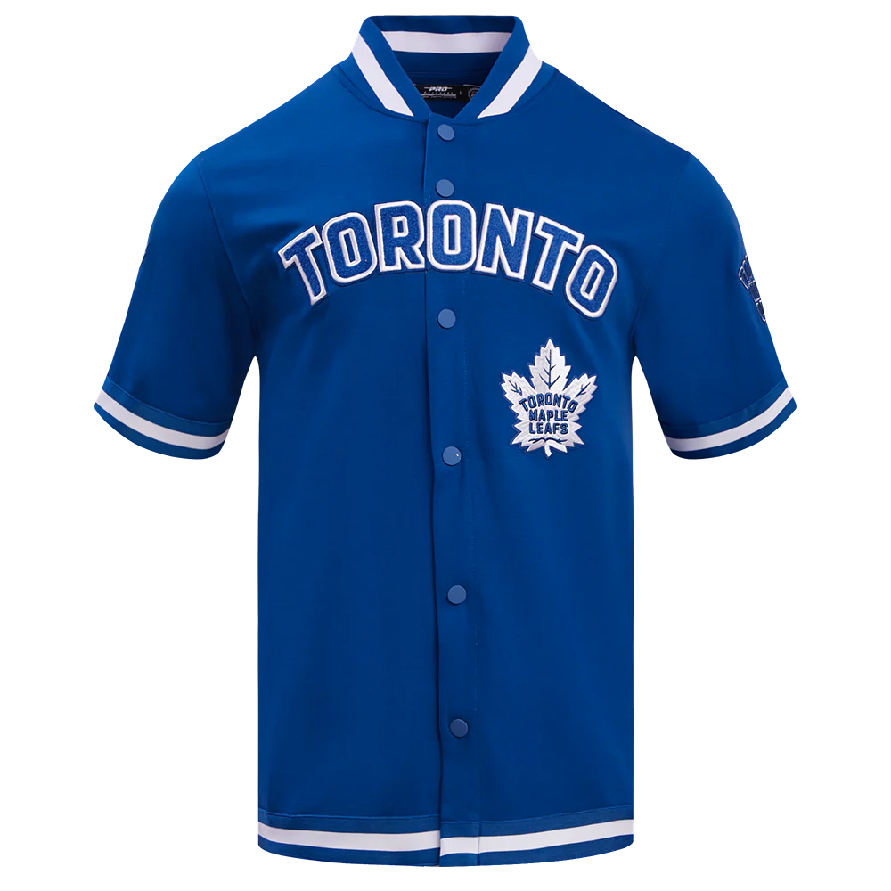 NHL TORONTO MAPLE LEAFS CLASSIC MEN'S WARM UP JACKET (DODGER BLUE) - Image 3