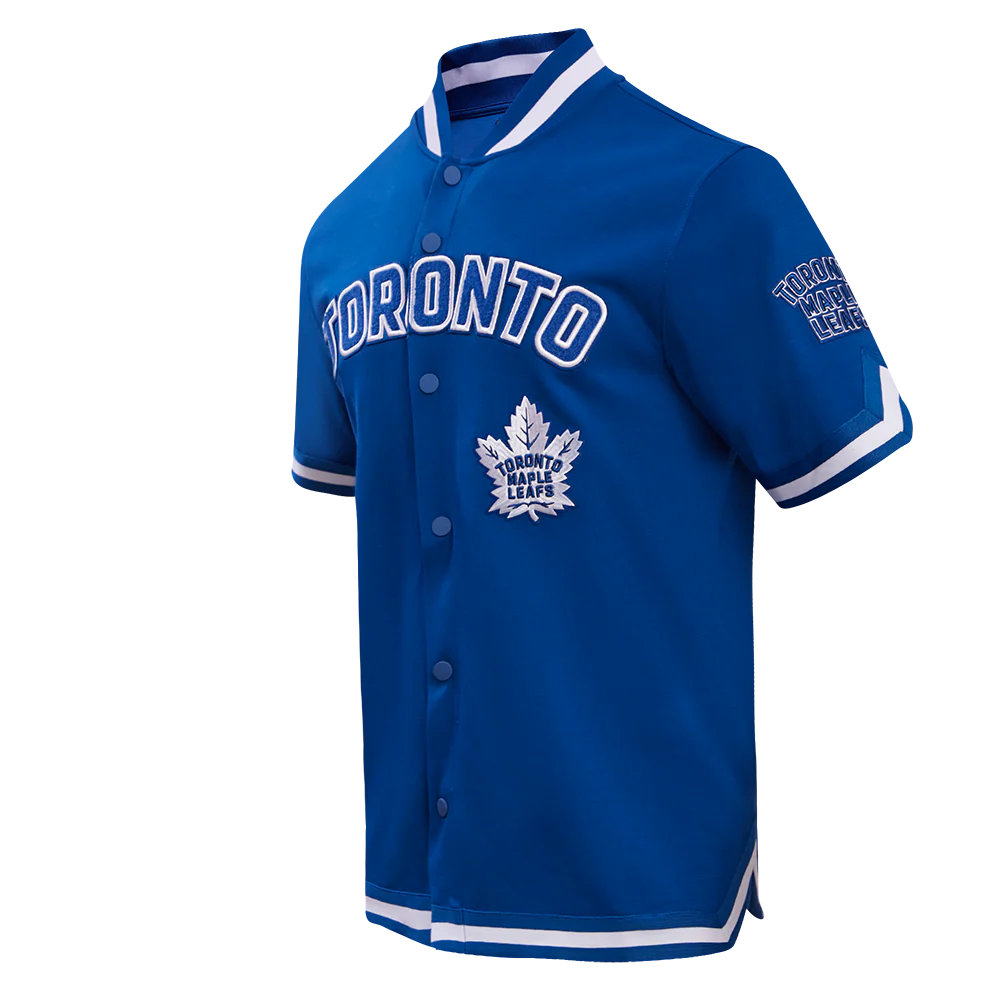 NHL TORONTO MAPLE LEAFS CLASSIC MEN'S WARM UP JACKET (DODGER BLUE) - Image 4