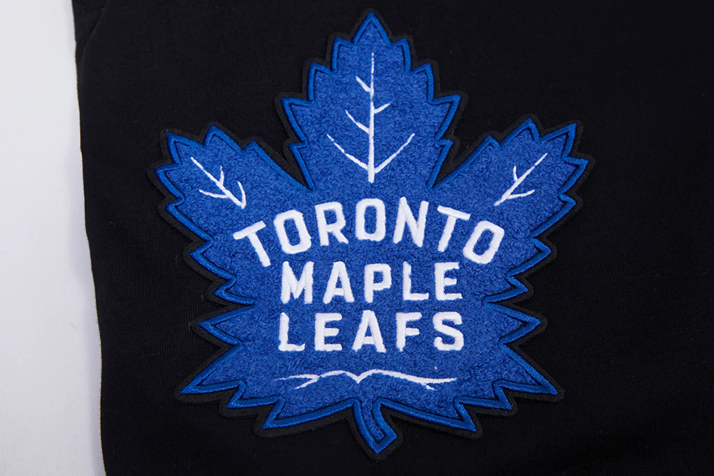 NHL TORONTO MAPLE LEAFS CLASSIC CHENILLE MEN'S DOUBLE KNIT SHORT (BLACK) - Image 5