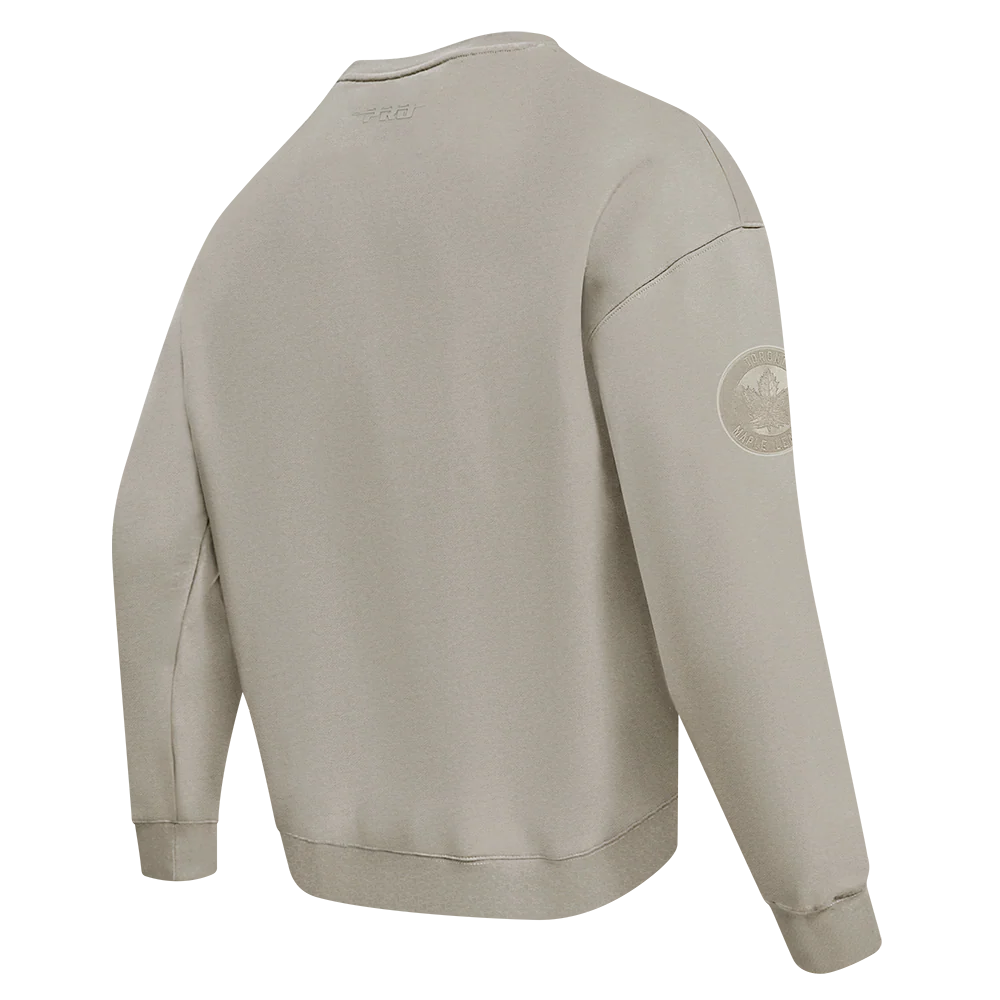 NHL TORONTO MAPLE LEAFS NEUTRAL MEN'S DROP SHOULDER FLC CREWNECK (TAUPE) - Image 4