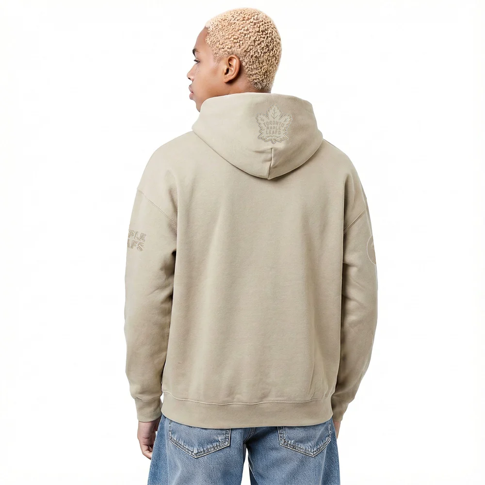NHL TORONTO MAPLE LEAFS NEUTRAL MEN'S DROP SHOULDER FLC PO HOODIE (TAUPE) - Image 2