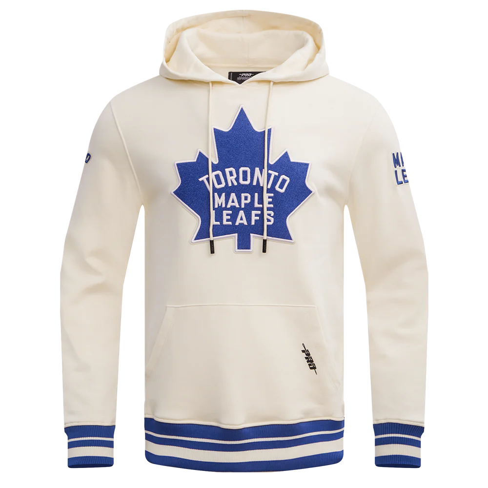 NHL TORONTO MAPLE LEAFS RETRO CLASSIC MEN'S PULLOVER HOODIE (EGGSHELL/DODGER BLUE)