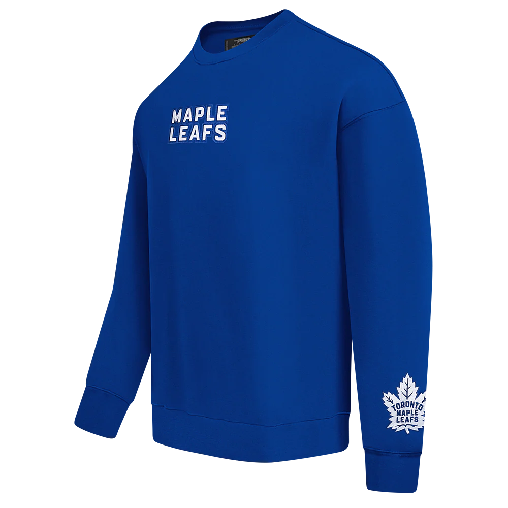 NHL TORONTO MAPLE LEAFS WINGSPAN MEN'S DROP SHOULDER FLC CREWNECK (DODGER BLUE) - Image 4