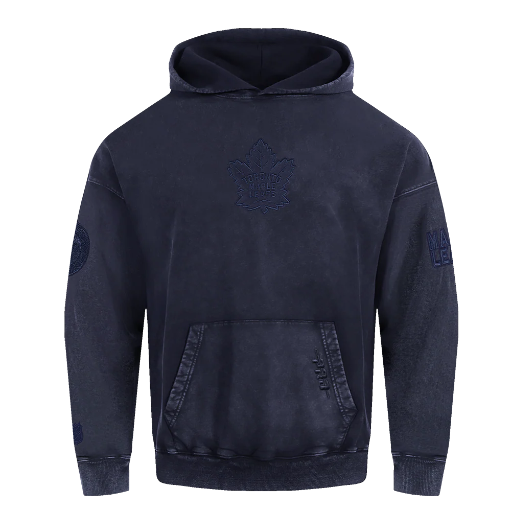 NHL TORONTO MAPLE LEAFS WASHED CLASSIC MEN'S ENZYME WASH DROP SHOULD (WASHED MIDNIGHT NAVY)