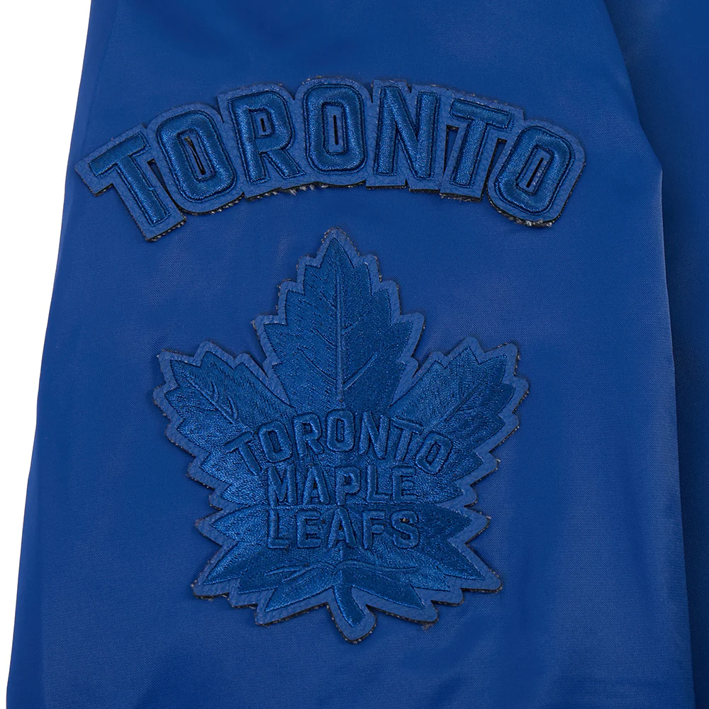 NHL TORONTO MAPLE LEAFS TRIPLE TONAL SATIN JACKET (DODGER BLUE) - Image 5