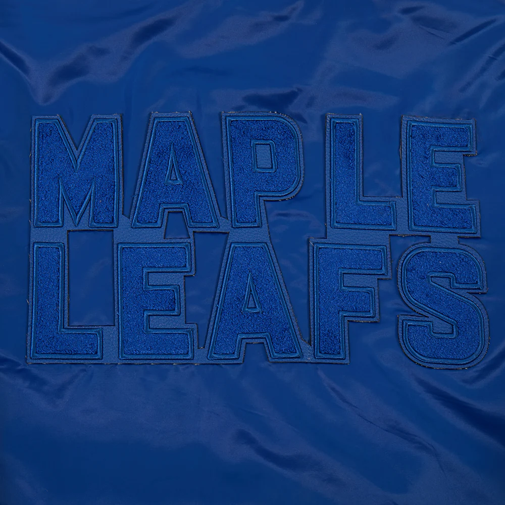 NHL TORONTO MAPLE LEAFS TRIPLE TONAL SATIN JACKET (DODGER BLUE) - Image 7
