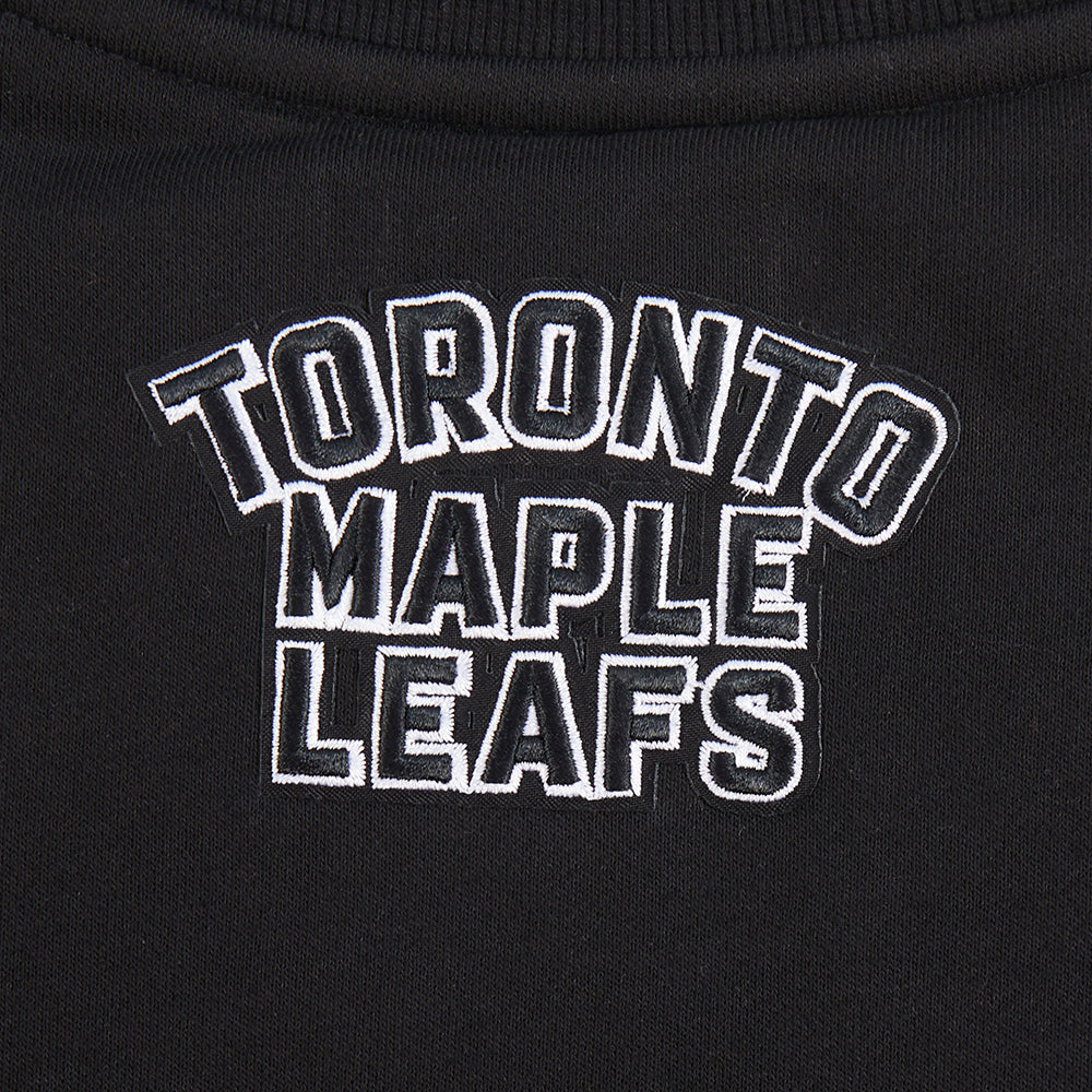 NHL TORONTO MAPLE LEAFS CLASSIC WOMEN'S FLC CREWNECK (BLACK) - Image 5