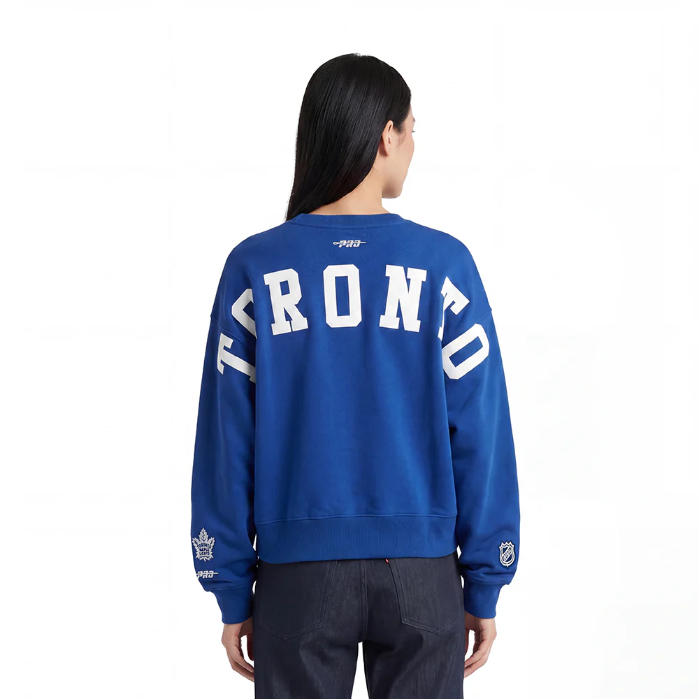 NHL TORONTO MAPLE LEAFS WINGSPAN WOMEN'S FLC CREWNECK (DODGER BLUE)
