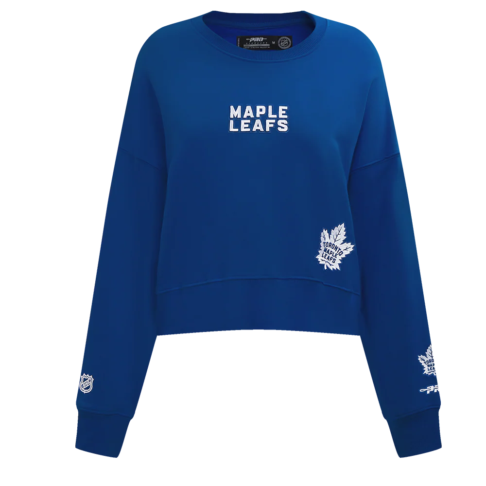 NHL TORONTO MAPLE LEAFS WINGSPAN WOMEN'S FLC CREWNECK (DODGER BLUE) - Image 3
