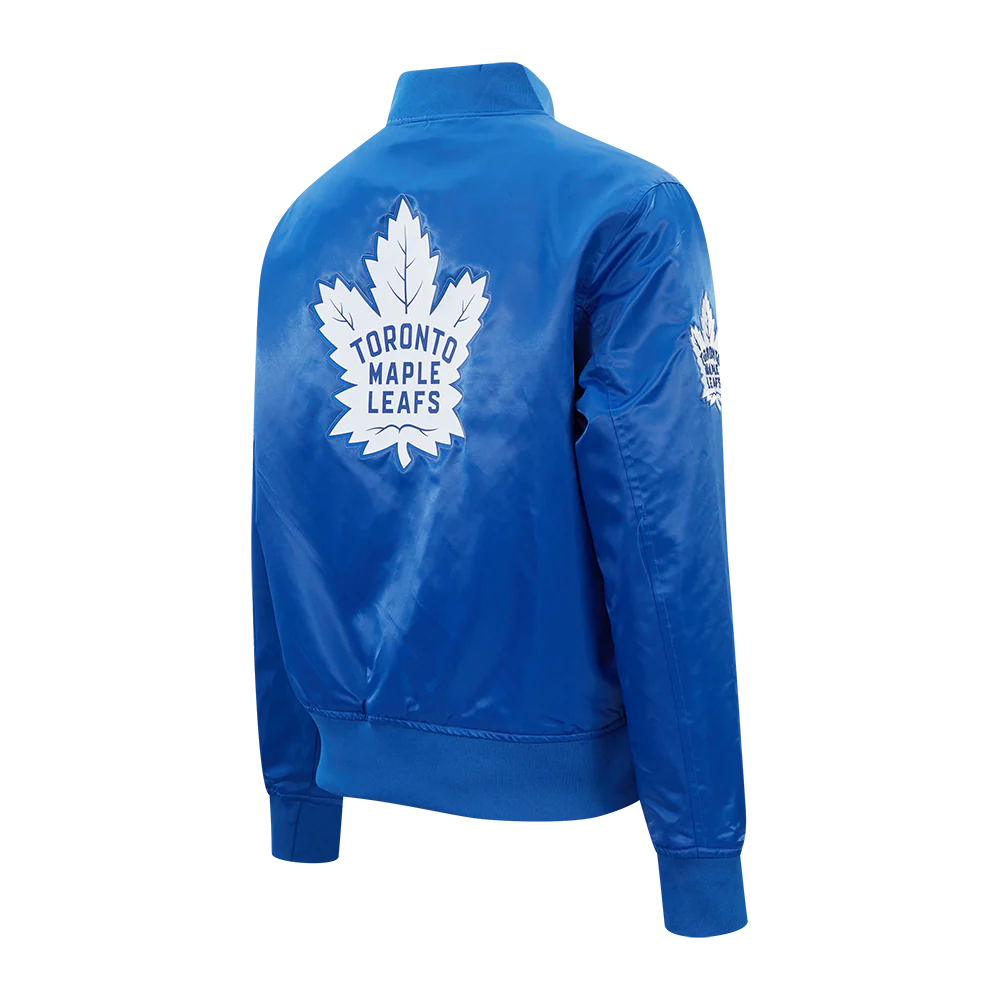 NHL TORONTO MAPLE LEAFS CLASSIC WOMEN'S SATIN JACKET (DODGER BLUE) - Image 4