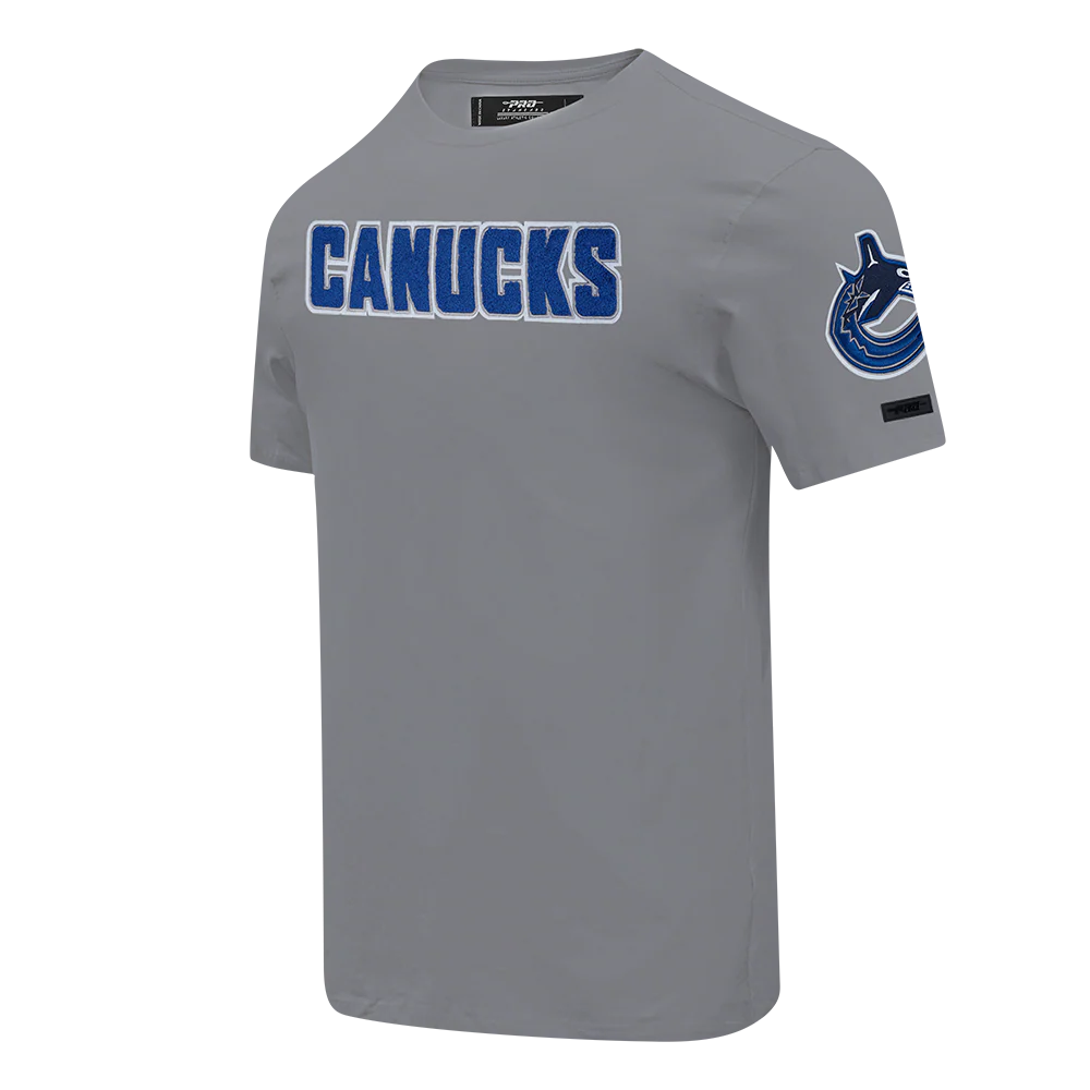 NHL VANCOUVER CANUCKS CLASSIC MEN'S CHENILLE SJ TEE (GRAY) - Image 2