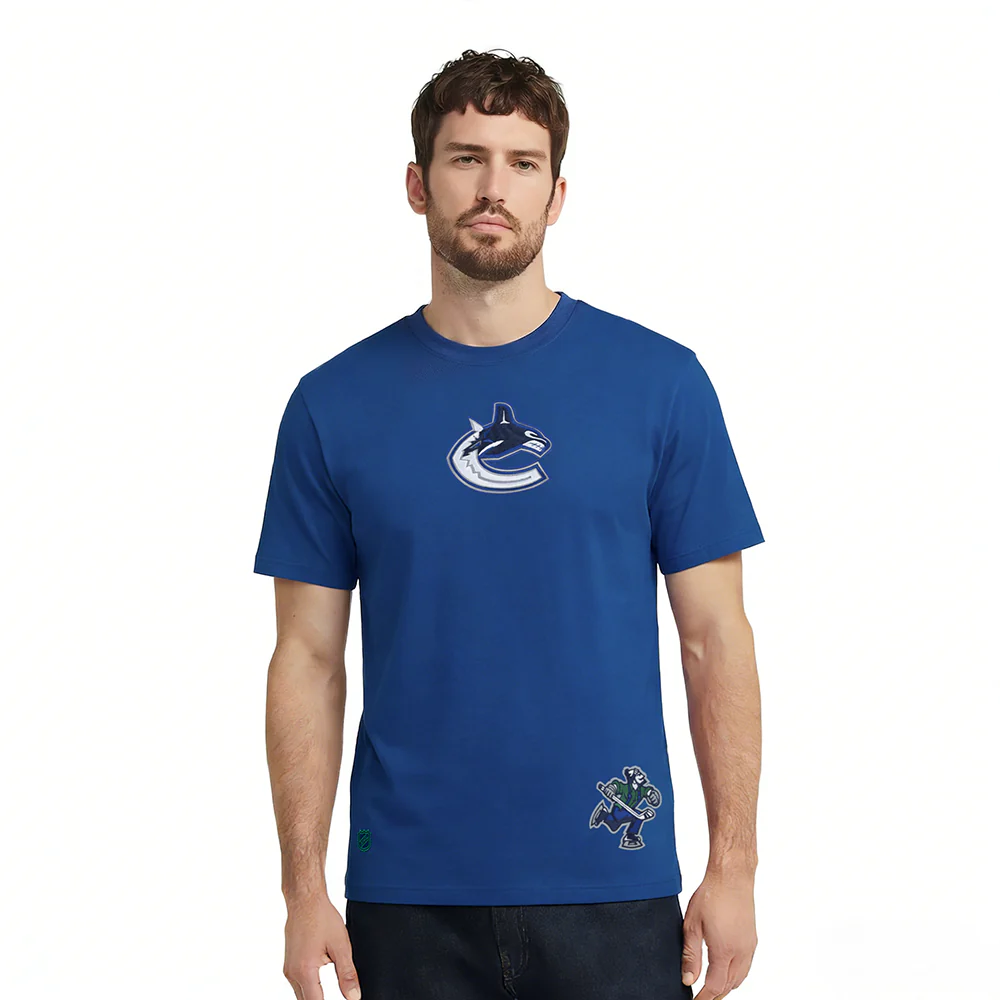 NHL VANCOUVER CANUCKS WINGSPAN MEN'S CJ DROP SHOULDER TEE (DODGER BLUE) - Image 2