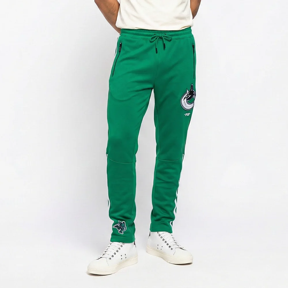 NHL VANCOUVER CANUCKS CLASSIC CHENILLE MEN'S DK TRACK PANT (KELLY GREEN)