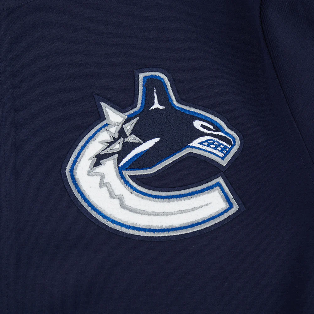 NHL VANCOUVER CANUCKS CLASSIC CHENILLE MEN'S DK FZ PO HOODIE (MIDNIGHT NAVY) - Image 6