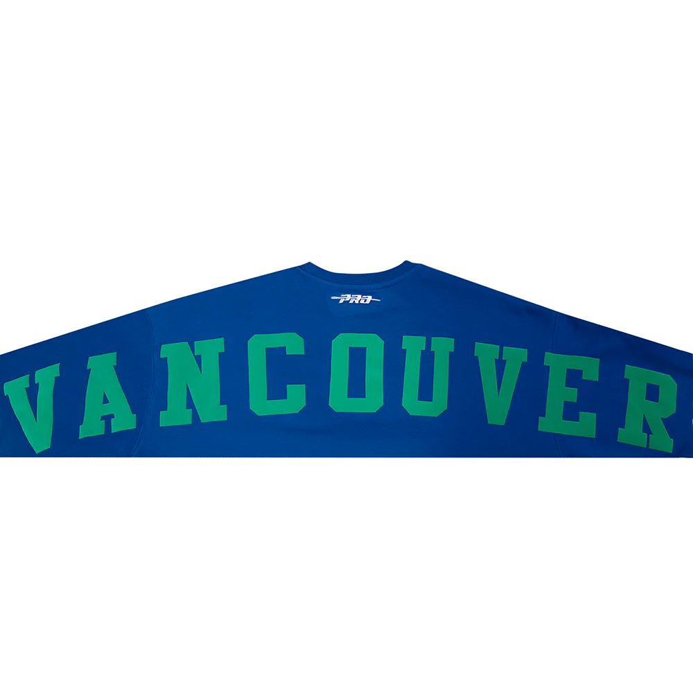 NHL VANCOUVER CANUCKS WINGSPAN MEN'S DROP SHOULDER FLC CREWNECK (DODGER BLUE) - Image 8