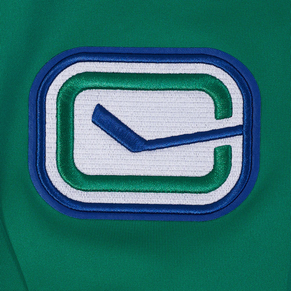 NHL VANCOUVER CANUCKS CLASSIC CHENILLE MEN'S DK TRACK JACKET (KELLY GREEN) - Image 7