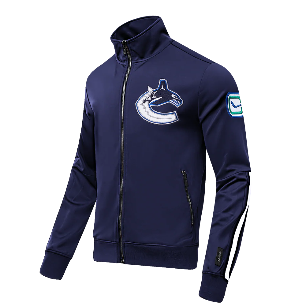NHL VANCOUVER CANUCKS CLASSIC CHENILLE MEN'S TRACK JACKET (MIDNIGHT NAVY) - Image 5