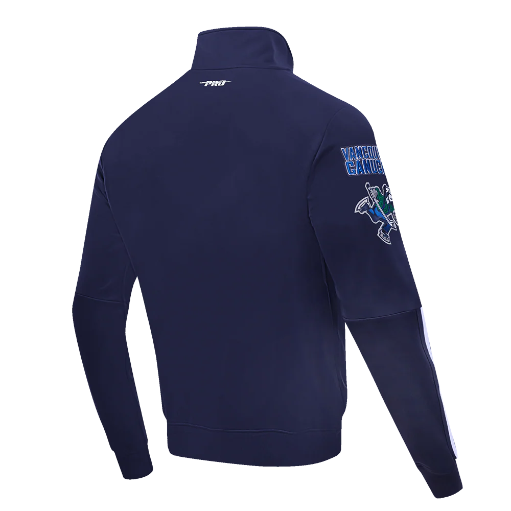 NHL VANCOUVER CANUCKS CLASSIC CHENILLE MEN'S TRACK JACKET (MIDNIGHT NAVY) - Image 6