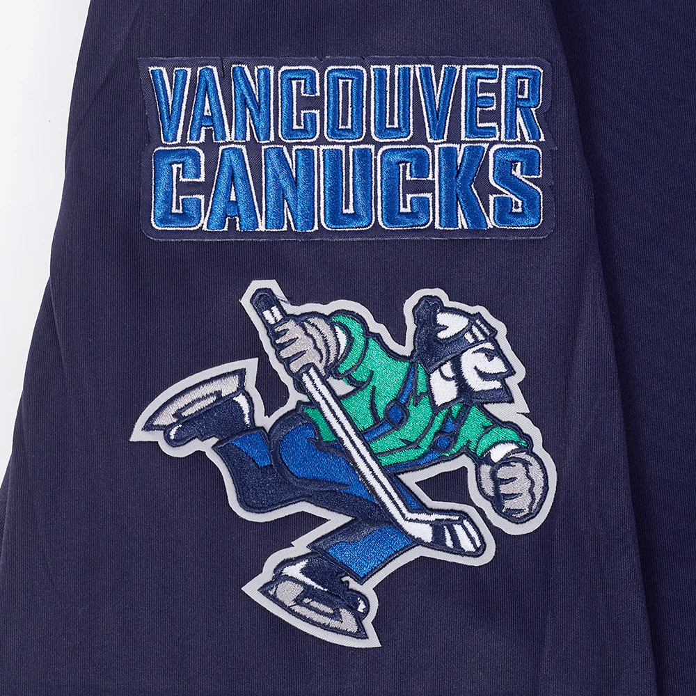 NHL VANCOUVER CANUCKS CLASSIC CHENILLE MEN'S TRACK JACKET (MIDNIGHT NAVY) - Image 8