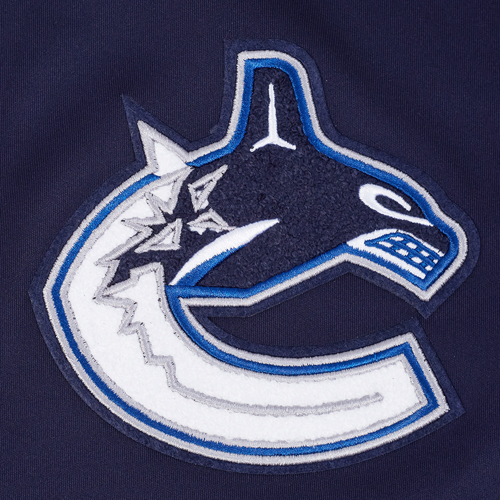 NHL VANCOUVER CANUCKS CLASSIC CHENILLE MEN'S TRACK JACKET (MIDNIGHT NAVY) - Image 9