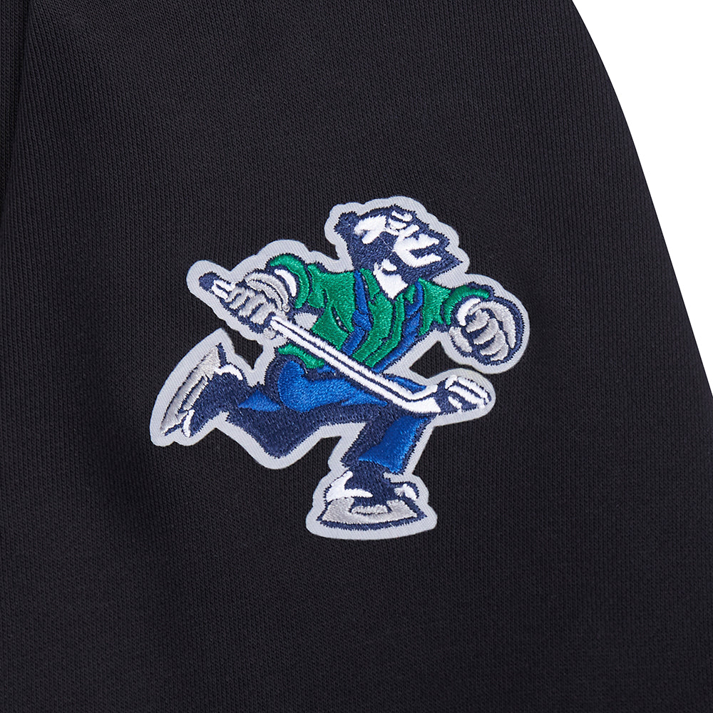 NHL VANCOUVER CANUCKS CLASSIC WOMEN'S FLC CREWNECK (BLACK) - Image 7