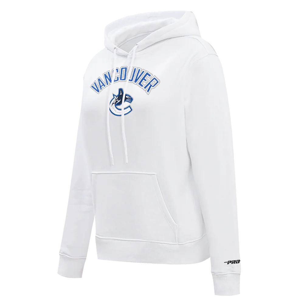 NHL VANCOUVER CANUCKS CLASSIC WOMEN'S FLC PO HOODIE (WHITE) - Image 2
