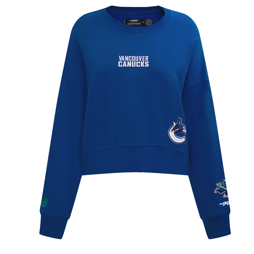 NHL VANCOUVER CANUCKS WINGSPAN WOMEN'S FLC CREWNECK (DODGER BLUE) - Image 4