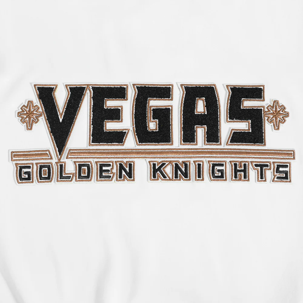 NHL VEGAS GOLDEN KNIGHTS CLASSIC CHENILLE MEN'S DOUBLE KNIT TEE (WHITE/BLACK) - Image 5