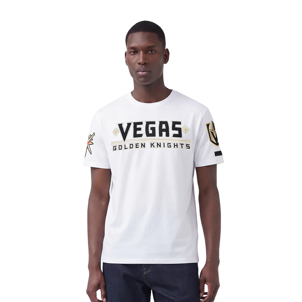 NHL VEGAS GOLDEN KNIGHTS CLASSIC CHENILLE MEN'S TEE (WHITE)