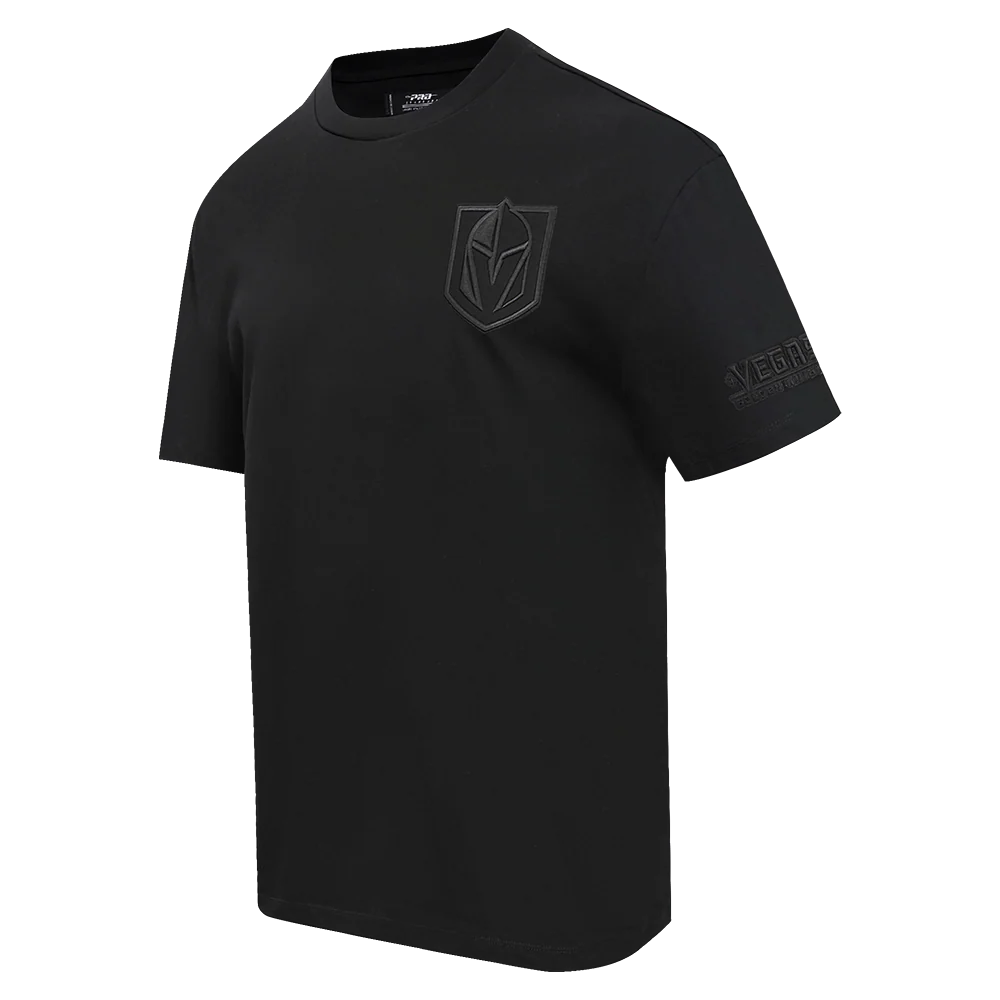 NHL VEGAS GOLDEN KNIGHTS NEUTRAL COTTON JERSEY DROP SHOULDER TEE (BLACK) - Image 4