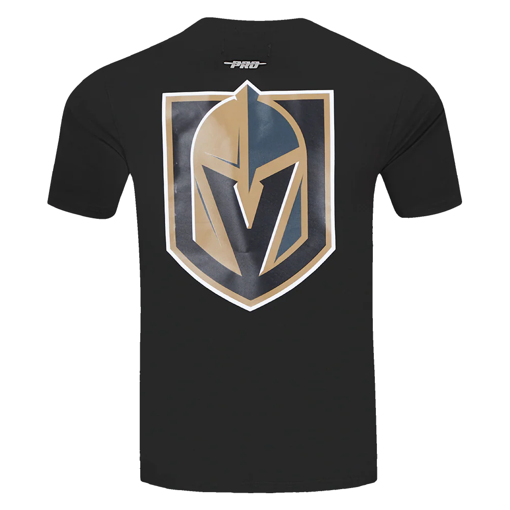 NHL VEGAS GOLDEN KNIGHTS CLASSIC MESH MEN'S SINGLE JERSEY STRIPED TEE (BLACK) - Image 3