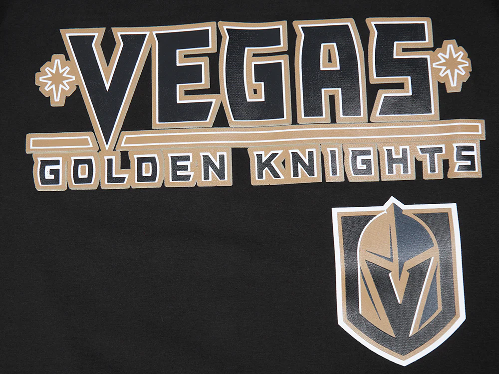 NHL VEGAS GOLDEN KNIGHTS CLASSIC MESH MEN'S SINGLE JERSEY STRIPED TEE (BLACK) - Image 7