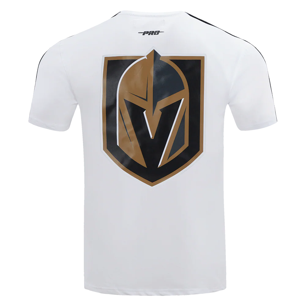 NHL VEGAS GOLDEN KNIGHTS CLASSIC MESH MEN'S SINGLE JERSEY STRIPED TEE (WHITE/BLACK) - Image 3