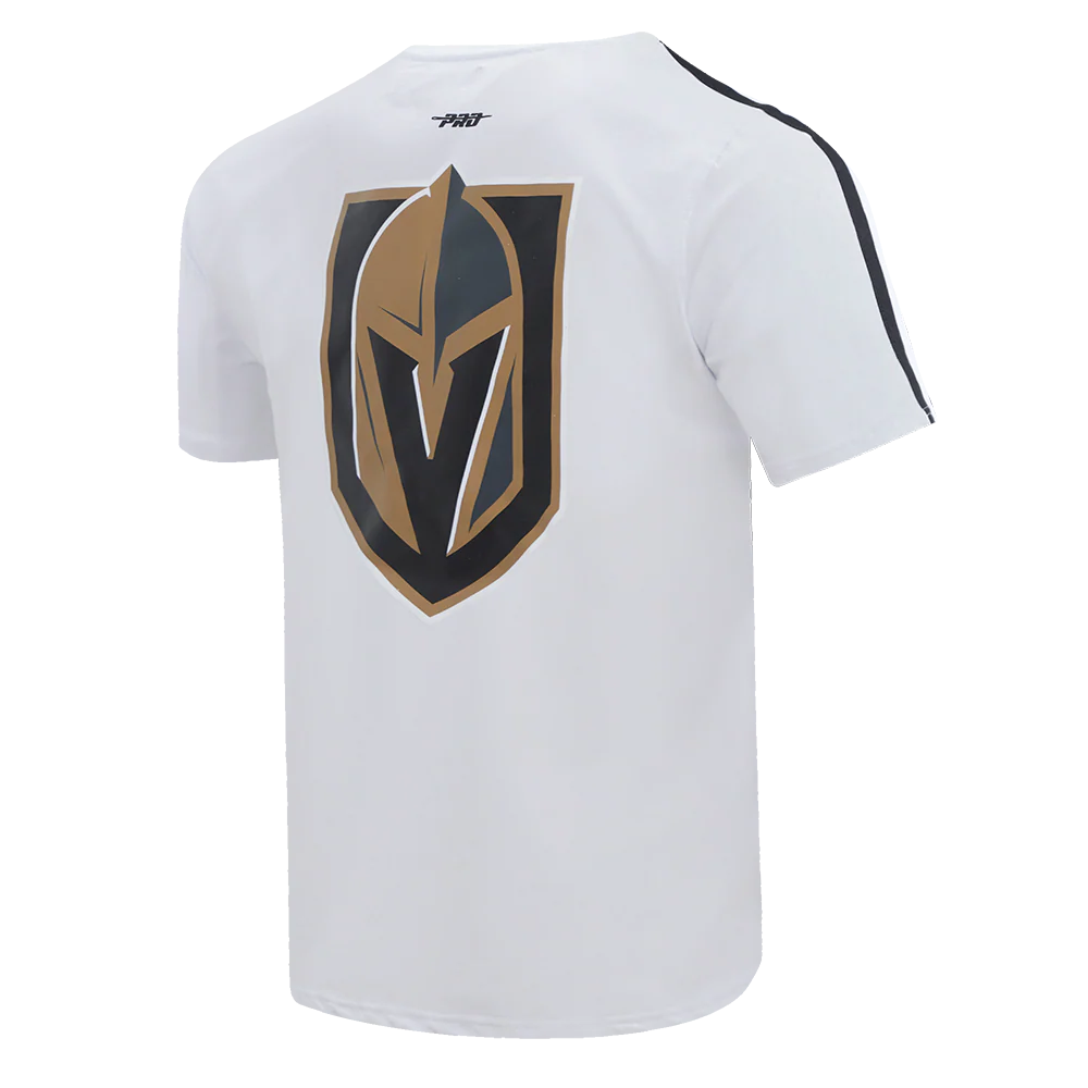 NHL VEGAS GOLDEN KNIGHTS CLASSIC MESH MEN'S SINGLE JERSEY STRIPED TEE (WHITE/BLACK) - Image 4
