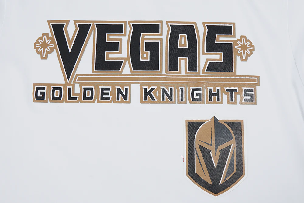 NHL VEGAS GOLDEN KNIGHTS CLASSIC MESH MEN'S SINGLE JERSEY STRIPED TEE (WHITE/BLACK) - Image 5