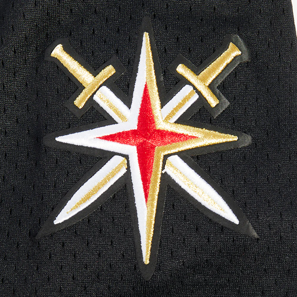 NHL VEGAS GOLDEN KNIGHTS CLASSIC MEN'S MESH BUTTON DOWN JERSEY (BLACK) - Image 11
