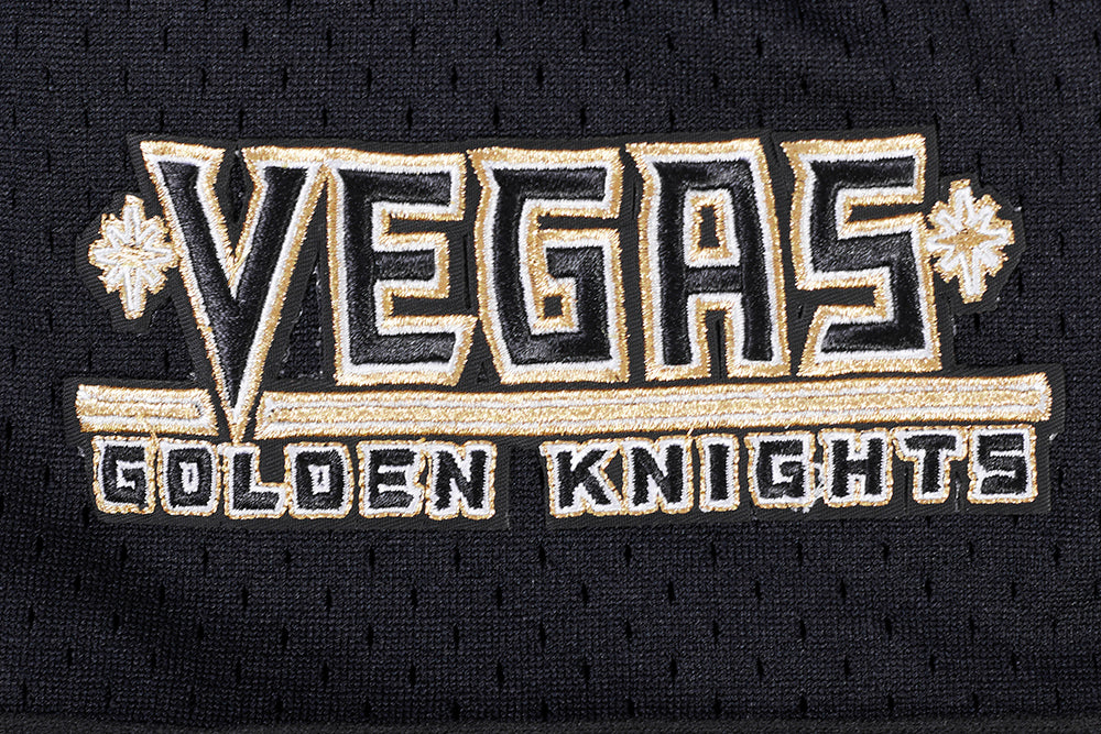 NHL VEGAS GOLDEN KNIGHTS SCRIPT TAIL MEN'S MESH BUTTON DOWN SHIRT (BLACK) - Image 7