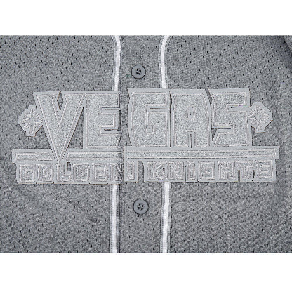 NHL VEGAS GOLDEN KNIGHTS TRIPLE TONAL MESH BUTTON DOWN SHIRT (GRAY) - Image 5