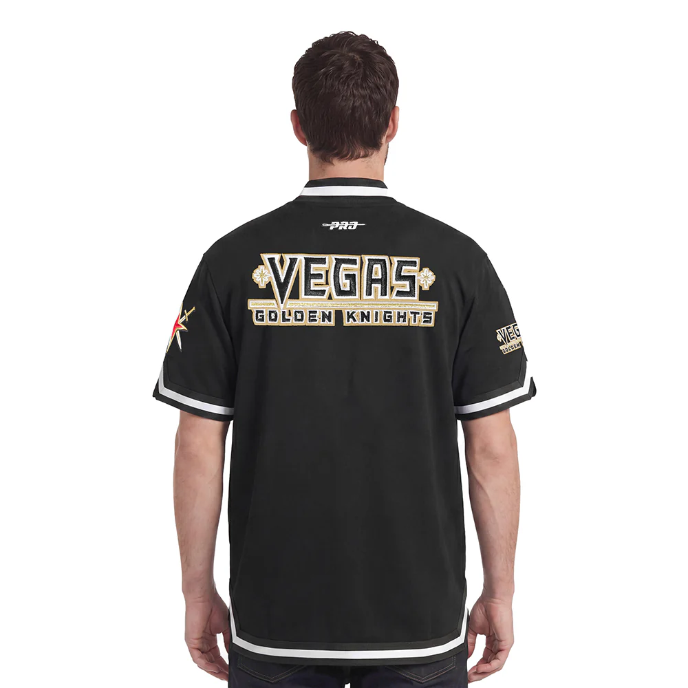 NHL VEGAS GOLDEN KNIGHTS CLASSIC MEN'S WARM UP JACKET (BLACK) - Image 2