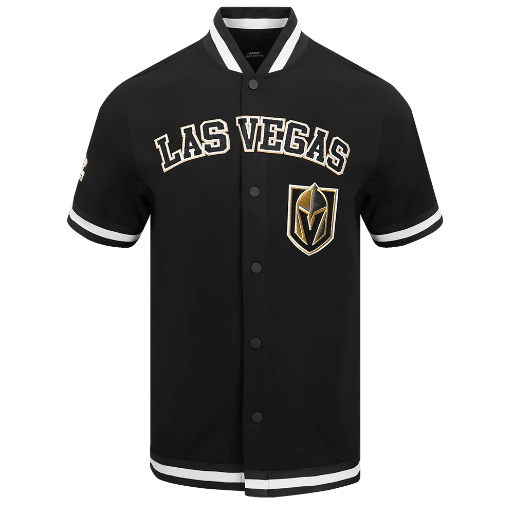 NHL VEGAS GOLDEN KNIGHTS CLASSIC MEN'S WARM UP JACKET (BLACK) - Image 3