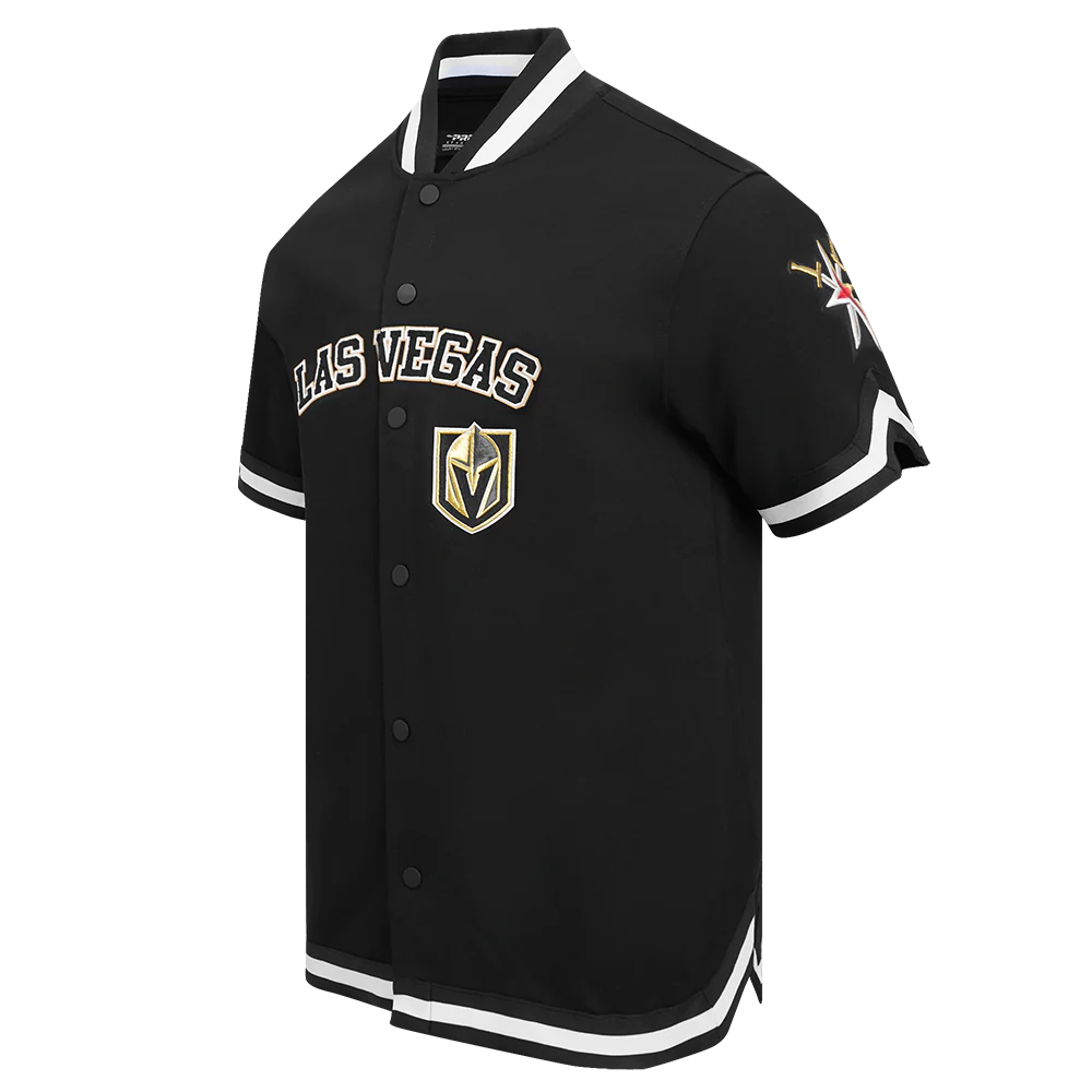 NHL VEGAS GOLDEN KNIGHTS CLASSIC MEN'S WARM UP JACKET (BLACK) - Image 4