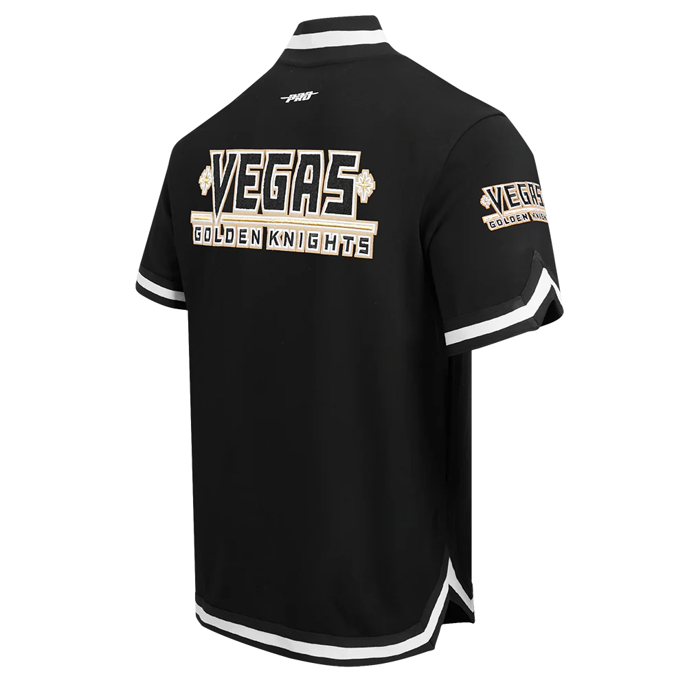 NHL VEGAS GOLDEN KNIGHTS CLASSIC MEN'S WARM UP JACKET (BLACK) - Image 6